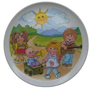 Vintage 1983 Cabbage Patch Kids CPK Melamine Plastic Plate 9" Music Band
